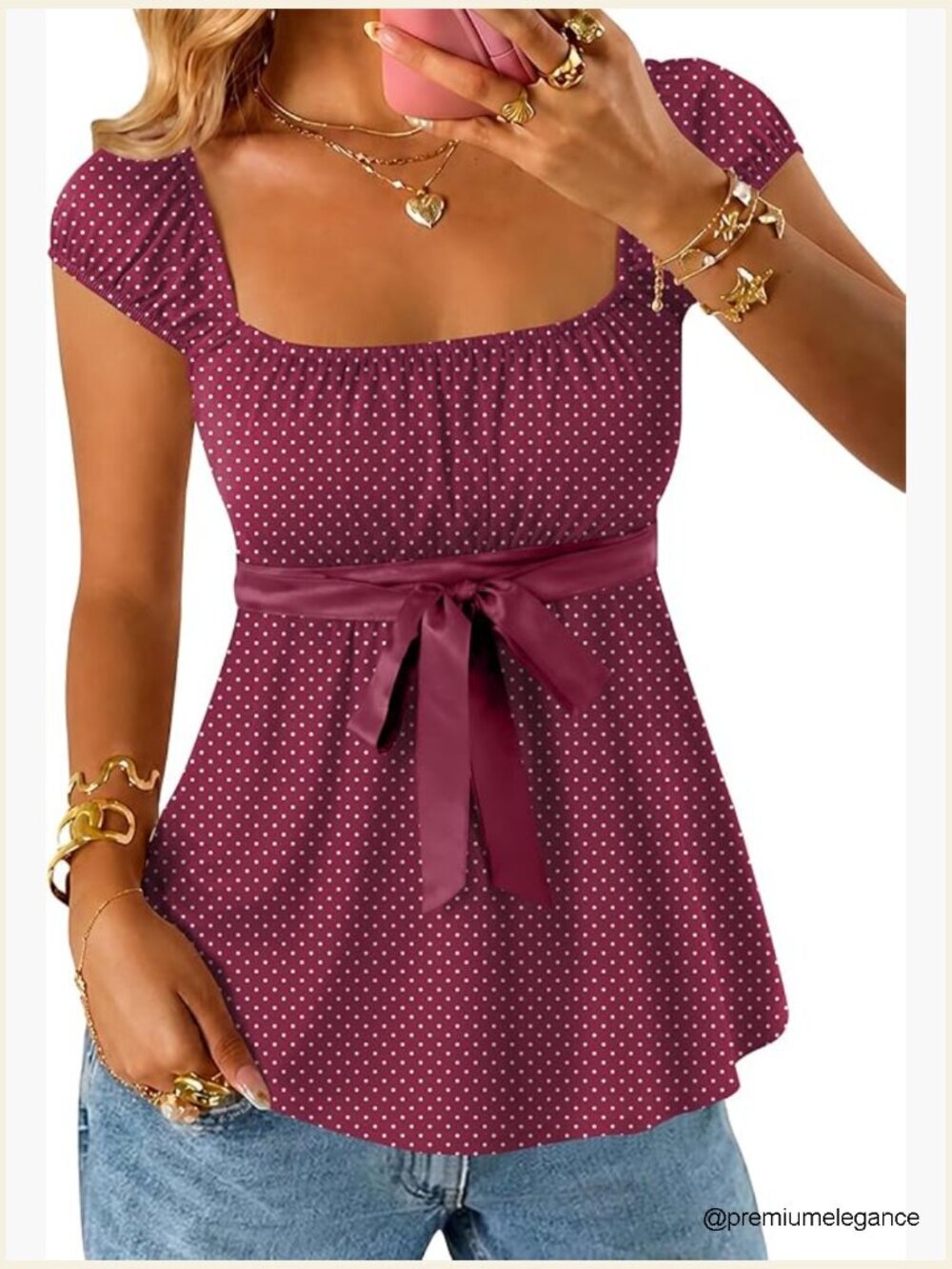 Babydoll Peplum Top Square Neck Cap Sleeve Y2K Going Out Summer Fashion
